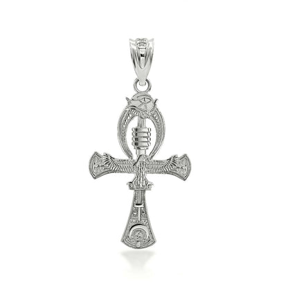Gold Egyptian Symbols Ankh, Pilar Djed, Eye Of Ra Charm Necklace Karma Blingz