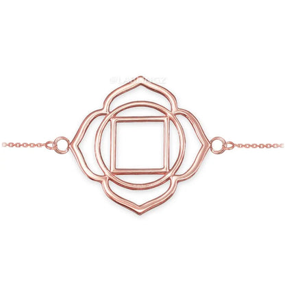 14K Gold Muladhara (Root) Chakra Yoga Bracelet (yellow, white, rose gold) Karma Blingz