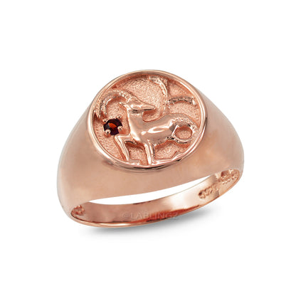 Rose Gold Genuine Birthstone Zodiac Ring Karma Blingz