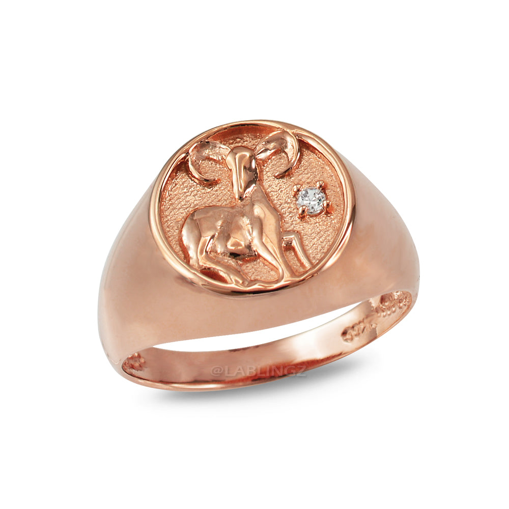 Rose Gold Genuine Birthstone Zodiac Ring Karma Blingz