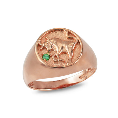 Rose Gold Genuine Birthstone Zodiac Ring Karma Blingz