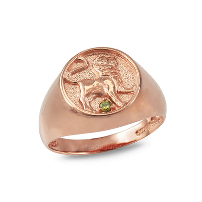 Rose Gold Genuine Birthstone Zodiac Ring Karma Blingz