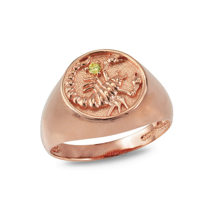Rose Gold Genuine Birthstone Zodiac Ring Karma Blingz