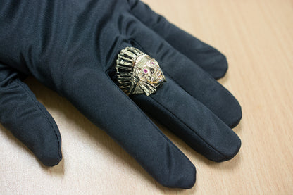 Gold DC Indian Chief CZ Ring Karma Blingz