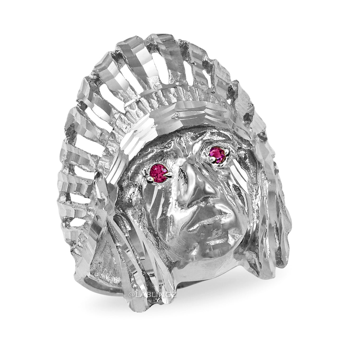 Sterling Silver DC Indian Chief CZ Statement Ring Karma Blingz