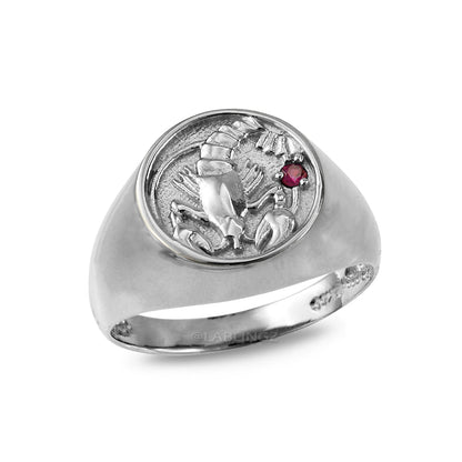 Sterling Silver CZ Birthstone Zodiac Ring Karma Blingz