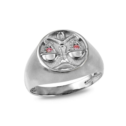 Sterling Silver CZ Birthstone Zodiac Ring Karma Blingz