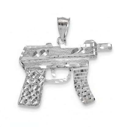 Gold Machine Pistol AK47 Gun Mens Hip-Hop DC Pendant (yellow, white, rose gold, 10k, 14k) Karma Blingz