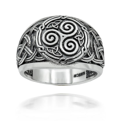 Sterling Silver Celtic Triskele Ring Karma Blingz