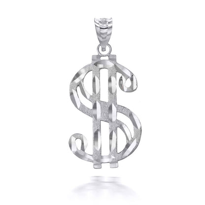 Solid Gold Dollar Sign Hip-hop Pendant Necklace Karma Blingz