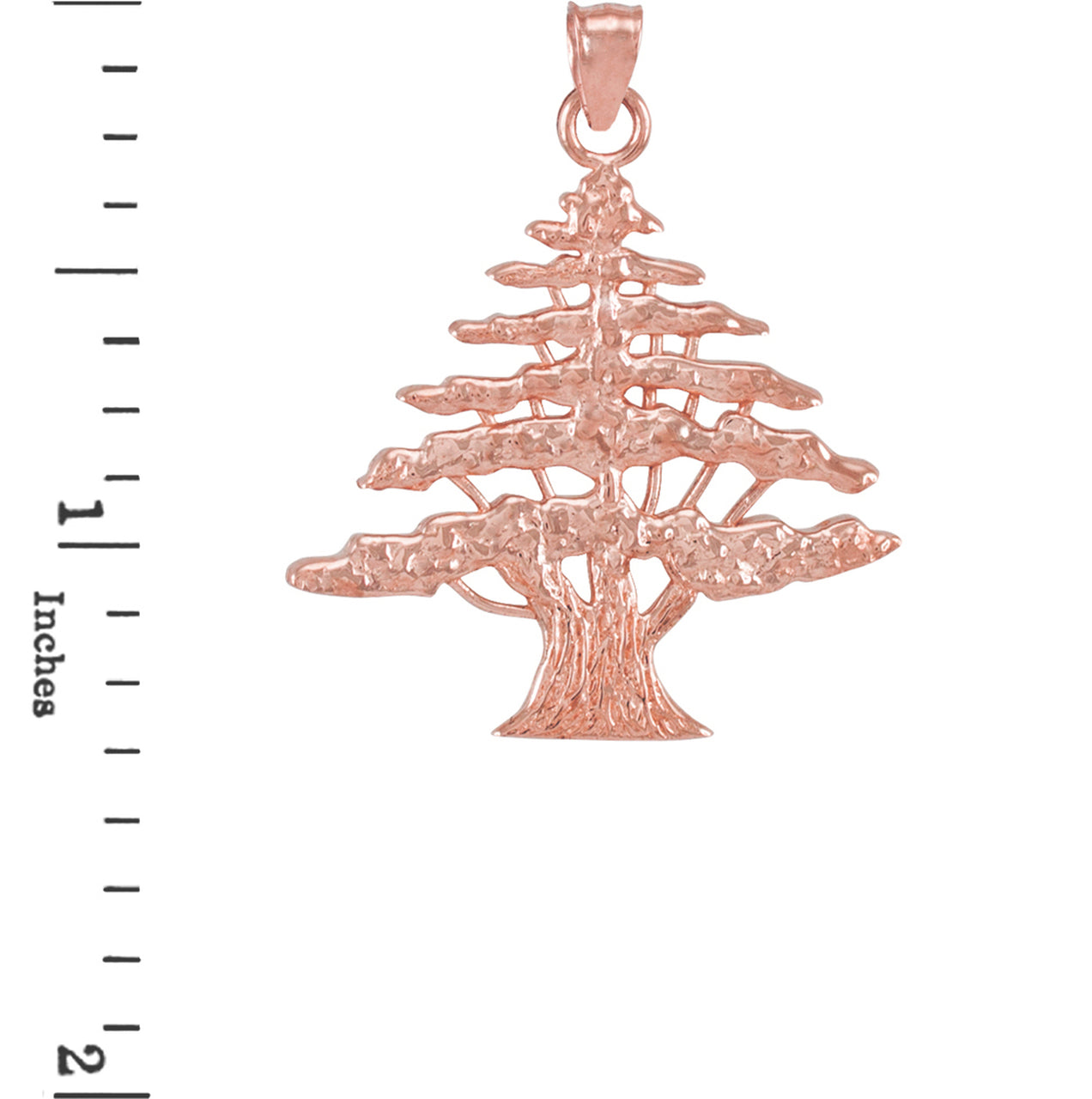 Gold Cedar Tree of Lebanon Pendant Necklace (10k, 14k, yellow, white, rose gold) Karma Blingz