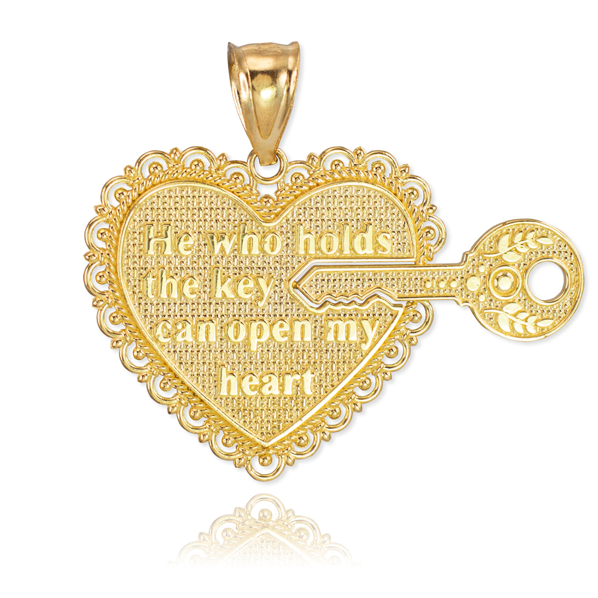 2pc Gold "Key of my Heart" Detachable Pendant Karma Blingz
