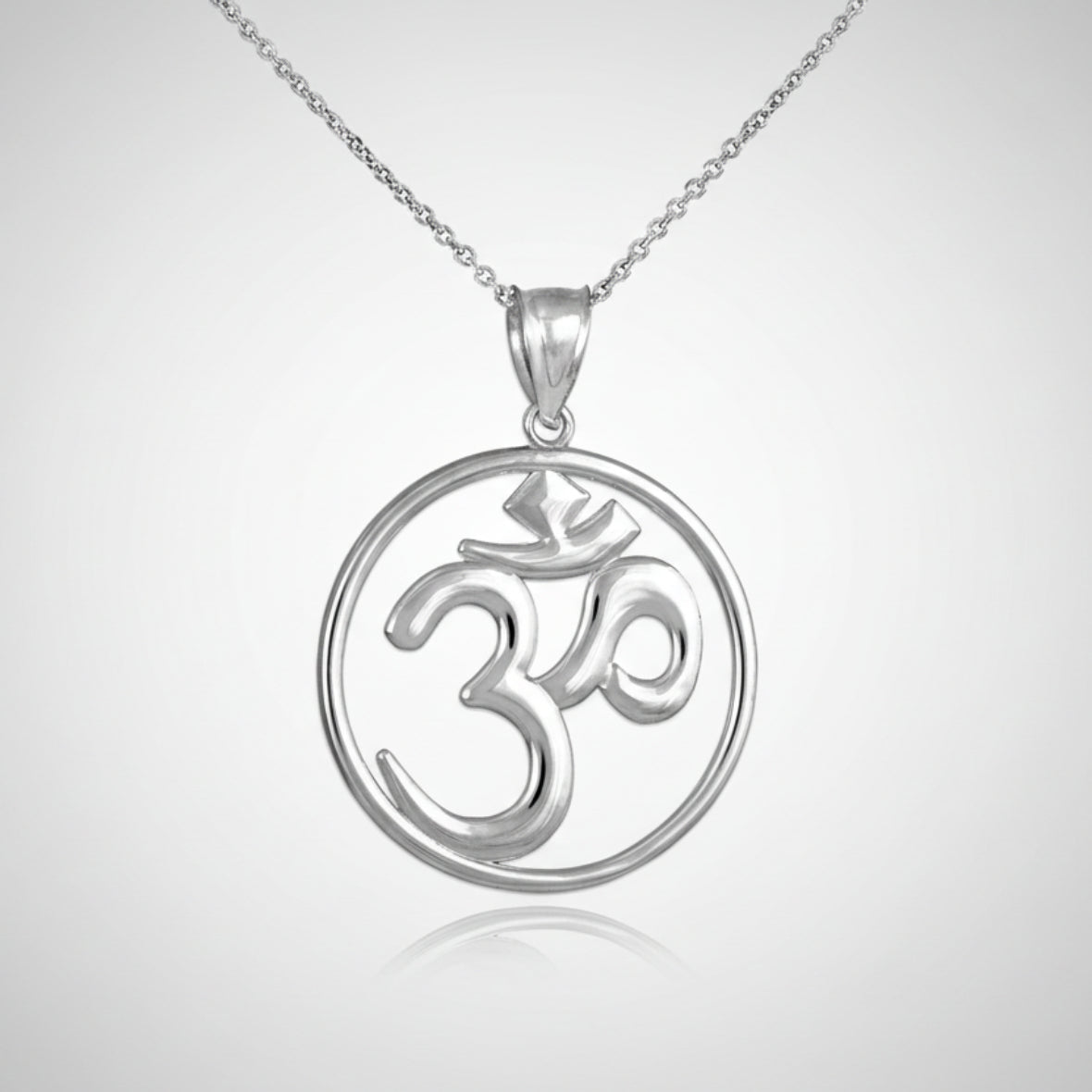 Sterling Silver Om Pendant Necklace Karma Blingz
