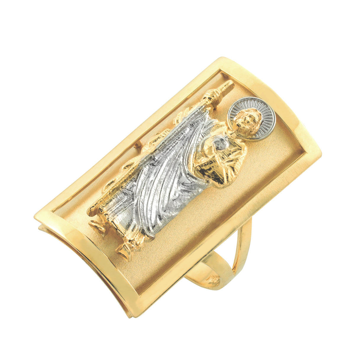 Gold Saint Jude Fancy Ring (1.2") Karma Blingz