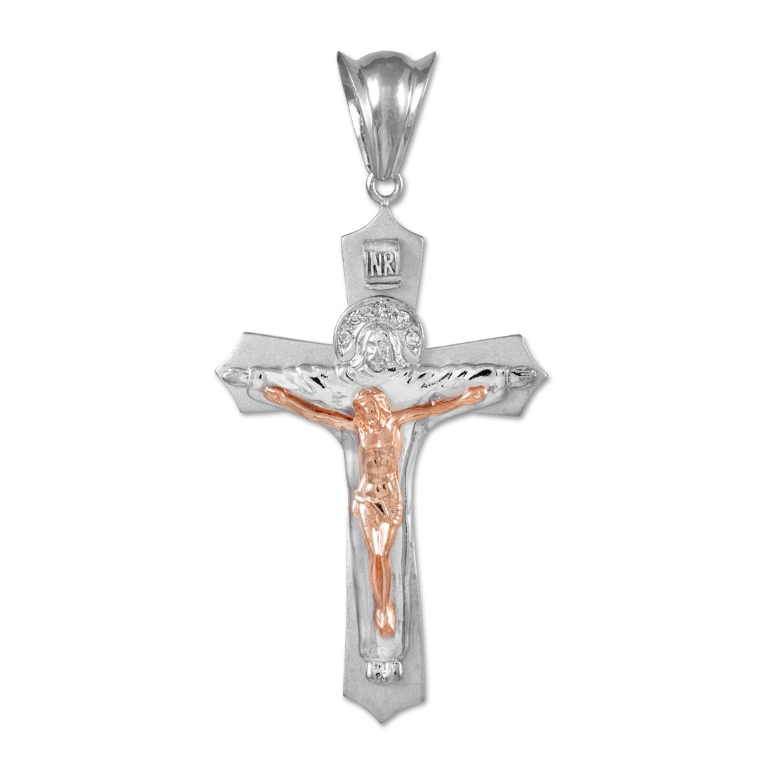 Gold Holy Trinity Crucifix CZ Hip-Hop Cross Pendant Karma Blingz