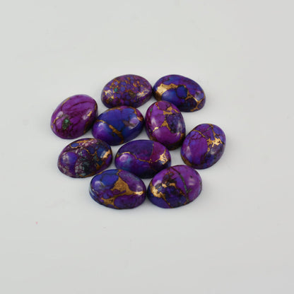 Oval Purple Copper Turquoise Cabochon Gemstone Karma Blingz