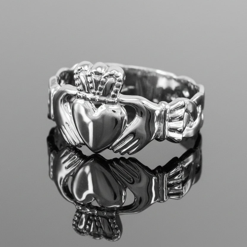 Sterling Silver Mens Claddagh Ring Karma Blingz