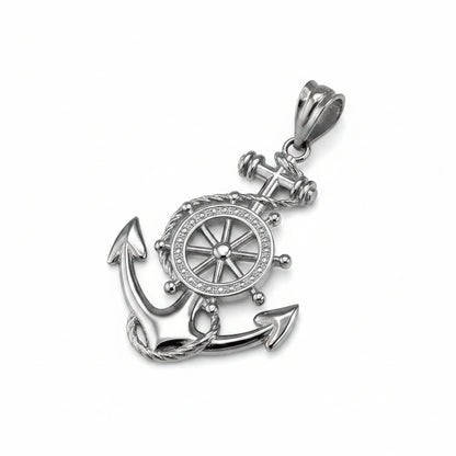 Sterling Silver Nautical Marine Anchor Pendant Necklace Karma Blingz