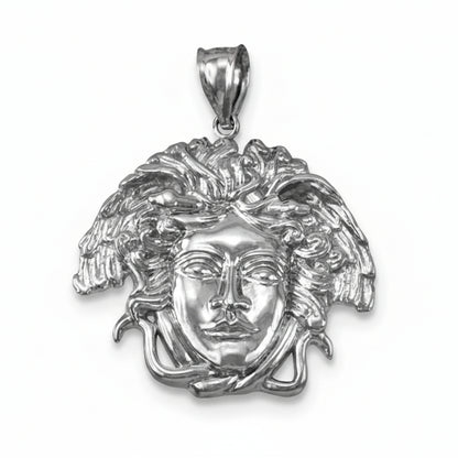 Gold Medusa Pendant (small, medium, large, 10k, 14k, yellow, white, rose gold) Karma Blingz