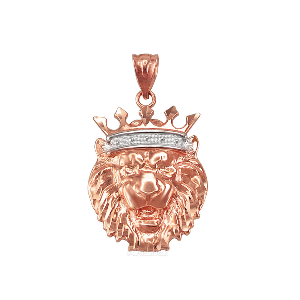 Gold Lion King DC Charm Necklace (10k, 14k, yellow, white, rose gold) Karma Blingz