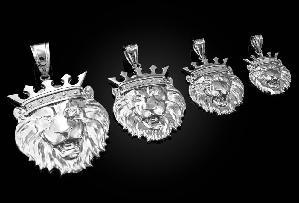 Sterling Silver Lion King Pendant (S/M/L/XL) Karma Blingz