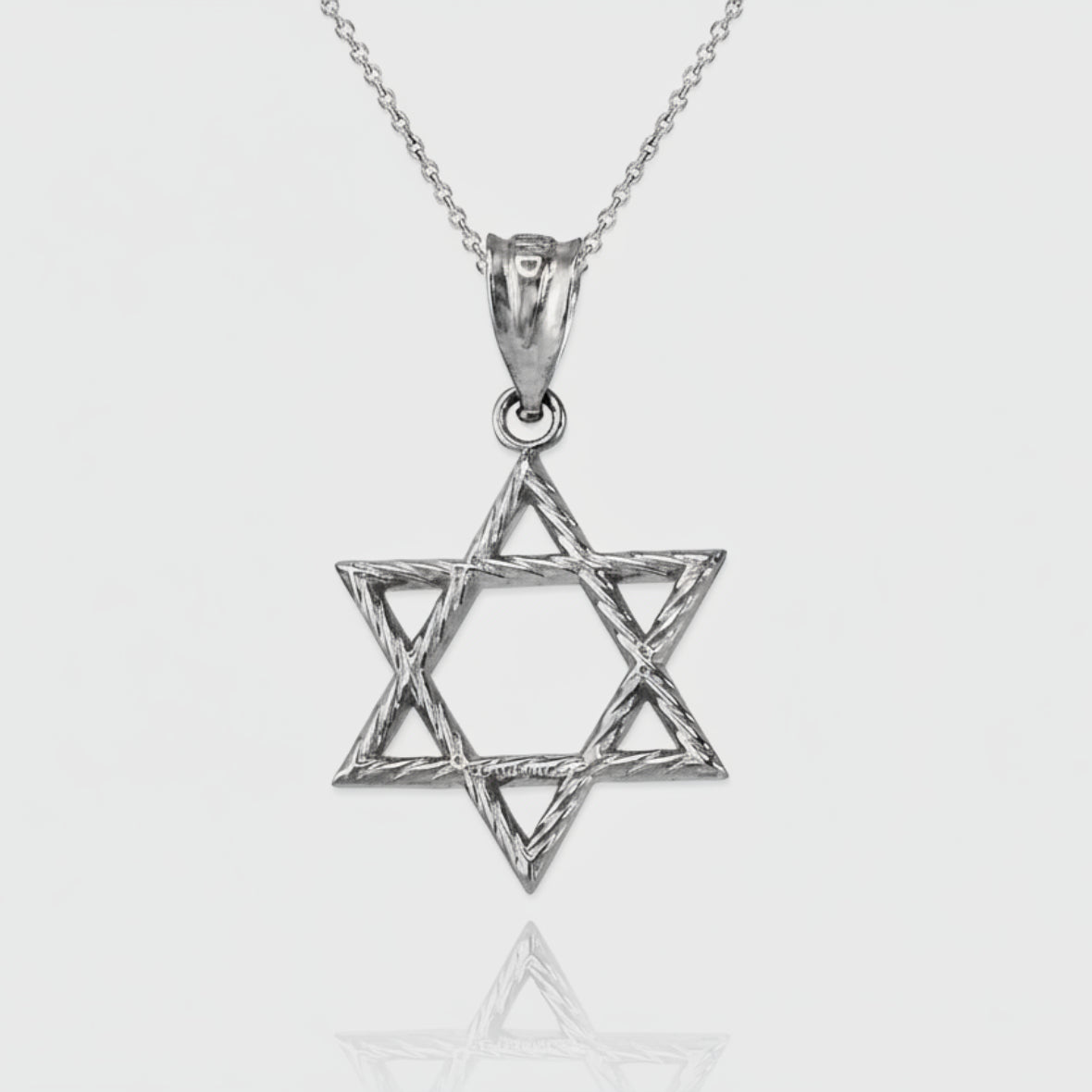 Sterling Silver Star of David Jewish Charm Necklace Karma Blingz