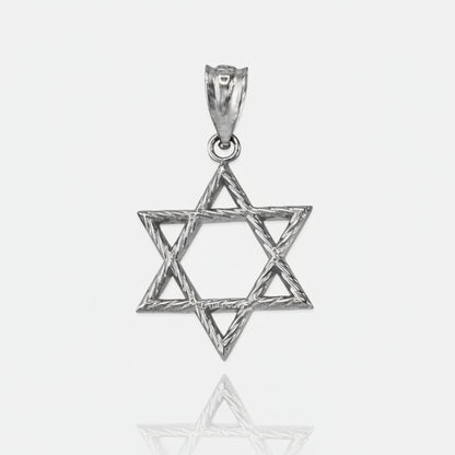 Sterling Silver Star of David Jewish Charm Necklace Karma Blingz