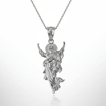 Gold Resurrection of Jesus Christ Pendant Necklace (yellow, white, rose gold, 10k, 14k) Karma Blingz