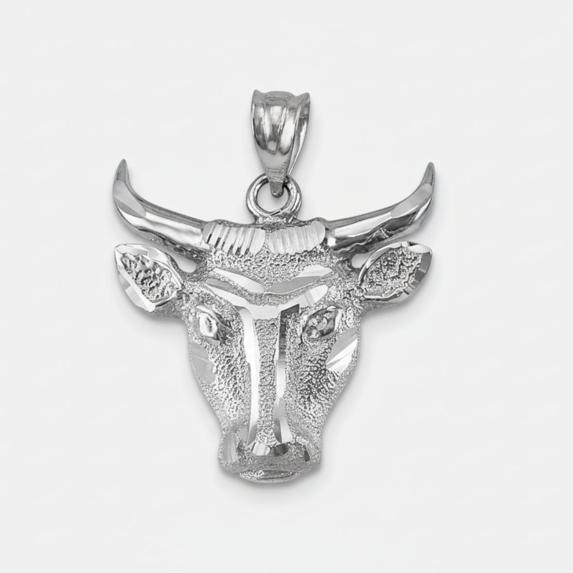 Gold Bull Head DC Pendant Necklace (10K, 14K, yellow, white, rose gold) Karma Blingz