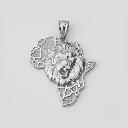 Sterling Silver African Lion Pendant Necklace Karma Blingz