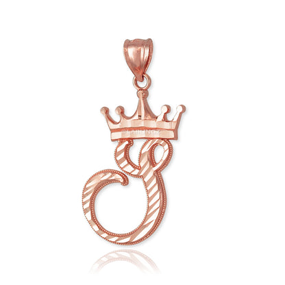 Gold Alphabet Cursive Letter 'S' Initial DC Pendant Necklace (yellow, white, rose, 10K, 14K) Karma Blingz