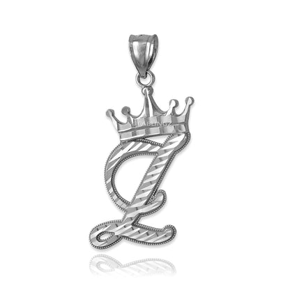 Gold Alphabet Cursive Letter 'Z' Initial DC Pendant Necklace (yellow, white, rose, 10K, 14K) Karma Blingz