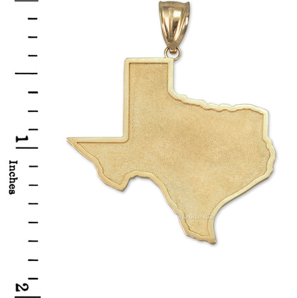 Gold Texas State Map Pendant Karma Blingz