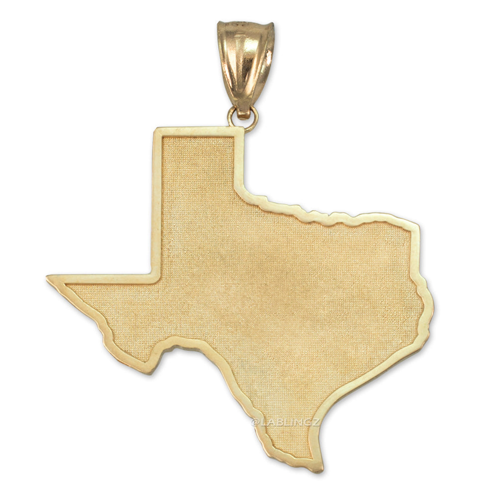 Gold Texas State Map Pendant Karma Blingz