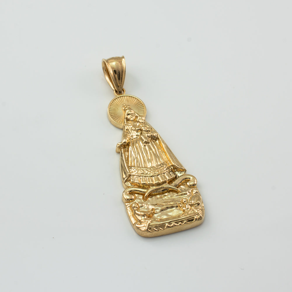 Our Lady of Cobre Gold Pendant (small, large, 10k, 14k, yellow, white, rose gold) Karma Blingz