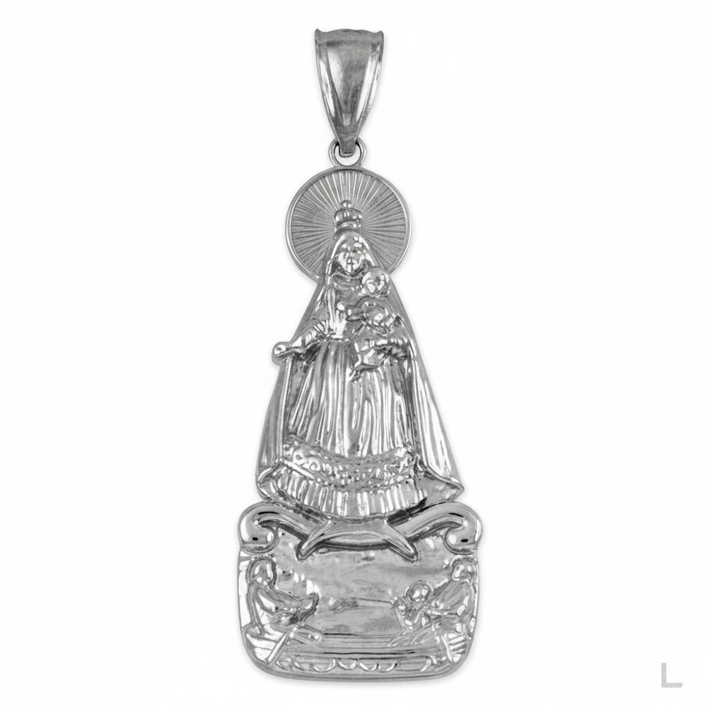 Our Lady of Cobre Gold Pendant (small, large, 10k, 14k, yellow, white, rose gold) Karma Blingz