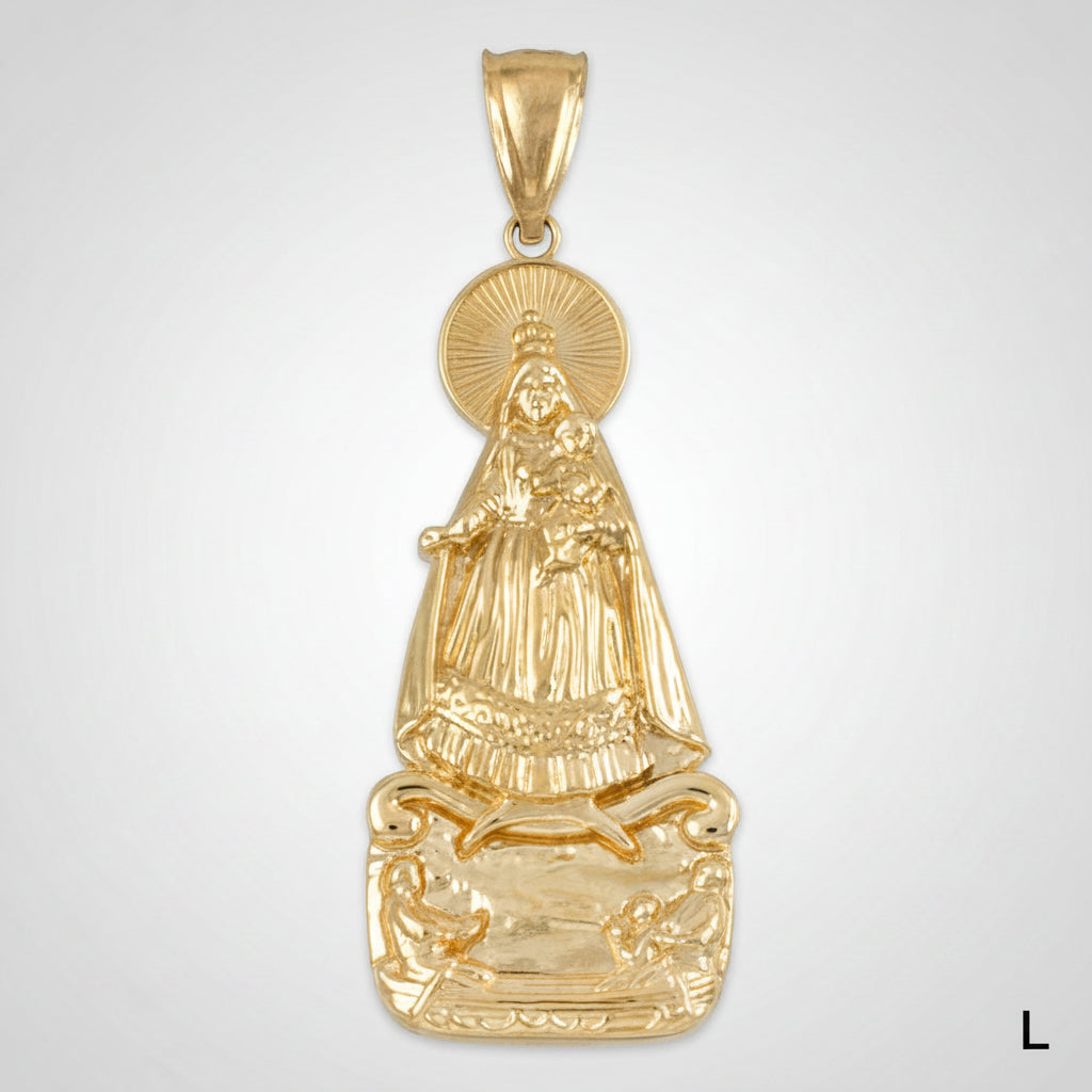 Our Lady of Cobre Gold Pendant (small, large, 10k, 14k, yellow, white, rose gold) Karma Blingz