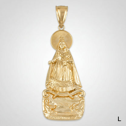 Our Lady of Cobre Gold Pendant (small, large, 10k, 14k, yellow, white, rose gold) Karma Blingz