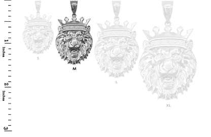 Sterling Silver Lion King Pendant (S/M/L/XL) Karma Blingz