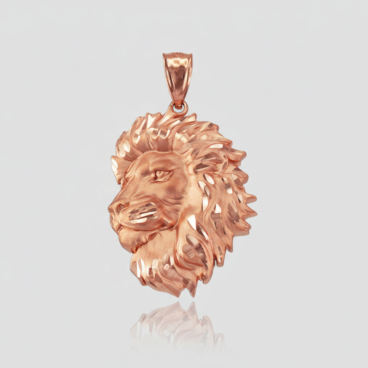 Gold Lion Face Satin DC Leo Pendant Necklace (yellow, white, rose gold, 10k, 14k) Karma Blingz