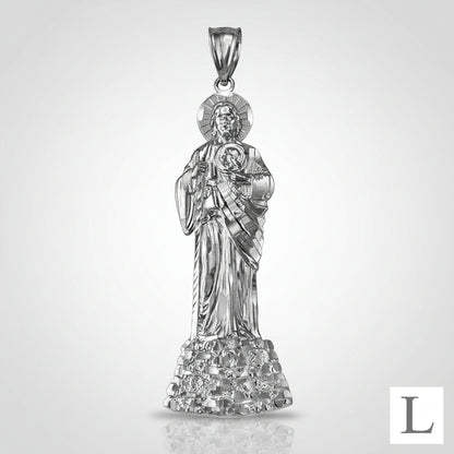 Sterling Silver Saint Jude DC Charm Pendant (Small, Medium, Large) Karma Blingz