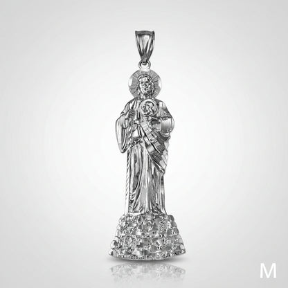 Sterling Silver Saint Jude DC Charm Pendant (Small, Medium, Large) Karma Blingz