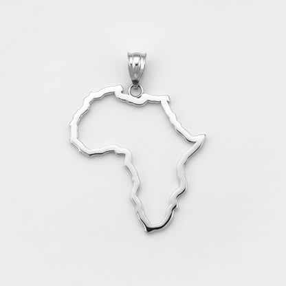 Gold Africa Open Pendant Necklace (yellow, white, rose gold, 10K, 14K) Karma Blingz