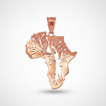 Gold Africa Tree of Life Pendant Necklace (10K, 14K, yellow, white, rose gold) Karma Blingz