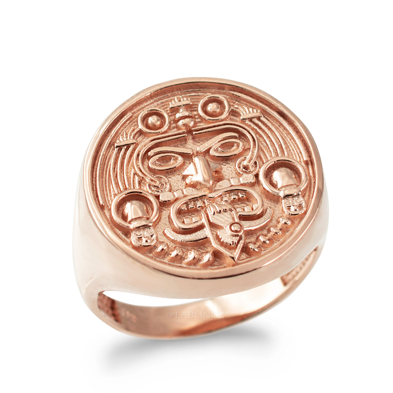 Gold Aztec Mayan Sun Statement Ring Karma Blingz