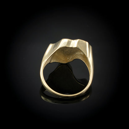 Solid Gold Africa Ring Karma Blingz