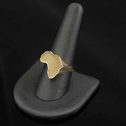 Solid Gold Africa Ring Karma Blingz
