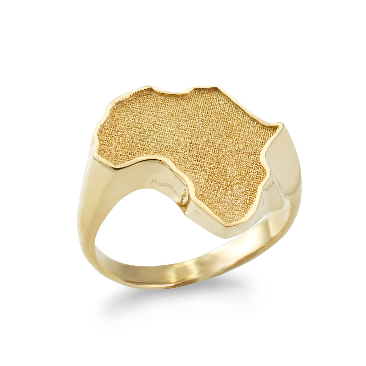 Solid Gold Africa Ring Karma Blingz