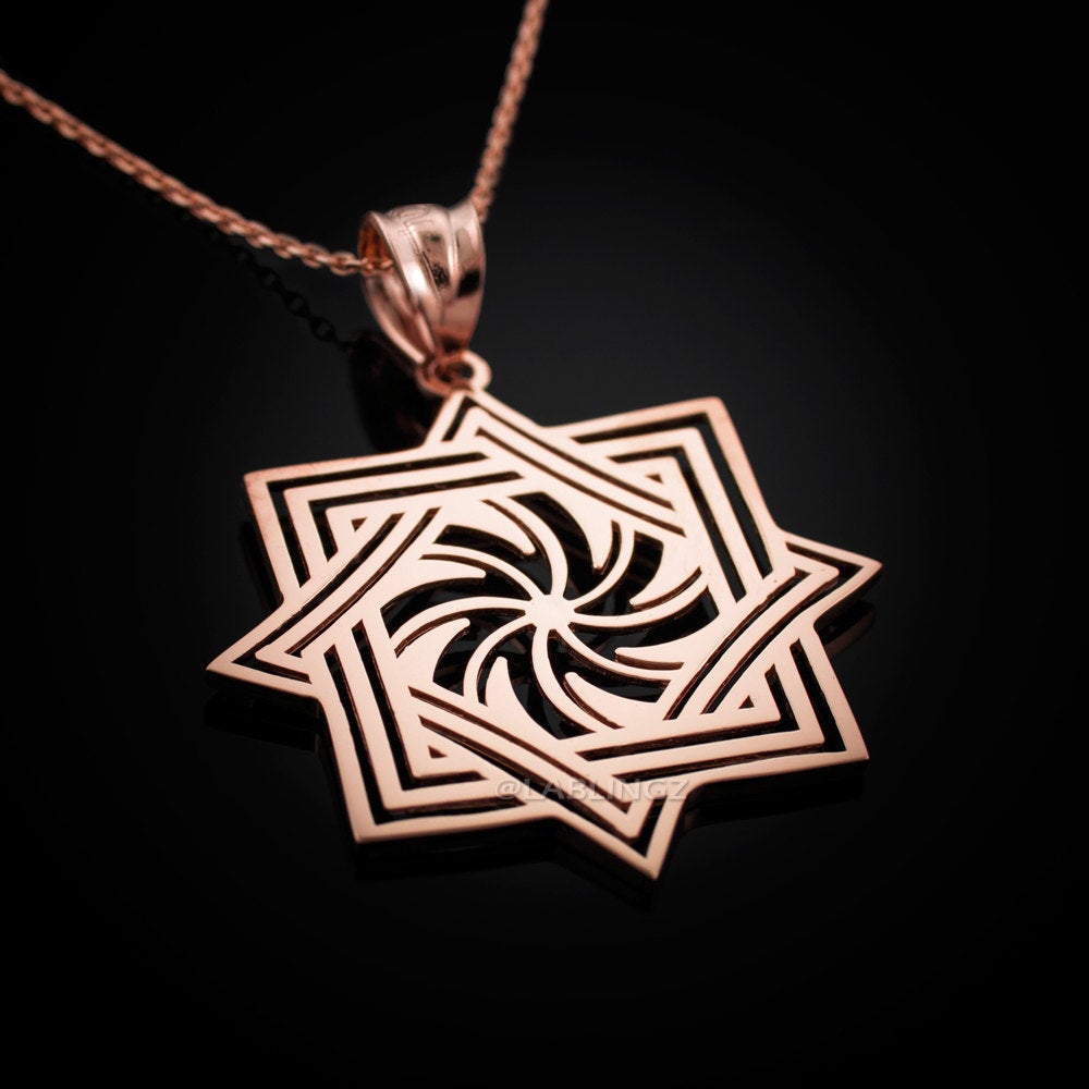 Polished Gold Armenian Eternity Symbol Pendant Necklace (10k, 14k, yellow, white, rose gold) Karma Blingz