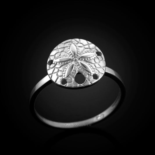 Sterling Silver Sand Dollar Ladies Ring Karma Blingz